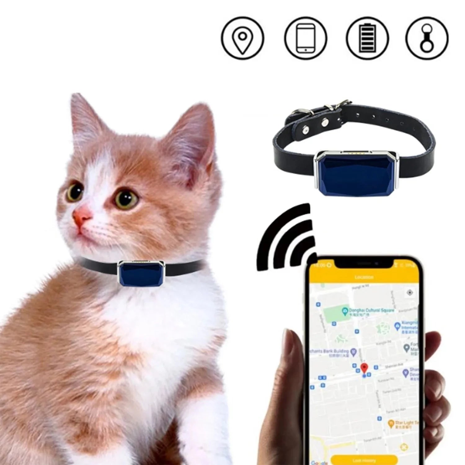Mini Rastreador GPS para mascotas – Kliki