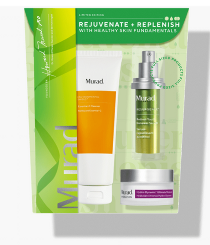 Set 3 Productos Rejuvenate + Replenish with Healthy Skin Fundamentals. Murad