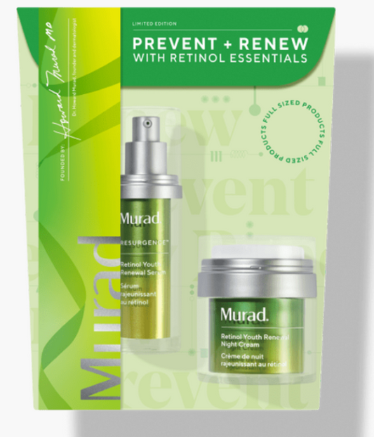 Set 2 Productos Prevent + Renew with Retinol Essentials. Murad