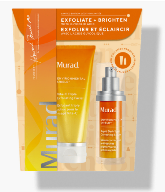 2 Productos, Exfoliate + Brighten with Glycolic Acid. Murad