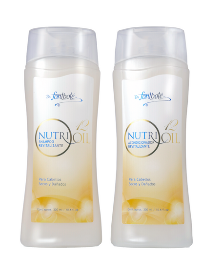 Pack 2 Productos, Shampoo + Acondicionador  Nutri Oil Revitalizante. Protección, Humectación. Dr. Fontboté