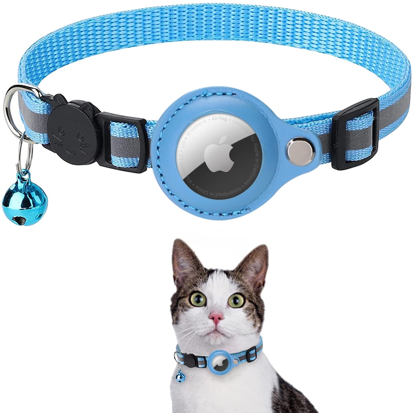 Collar Rastreador para Gatos y Perros con estuche para Airtag (No incluye Airtag)