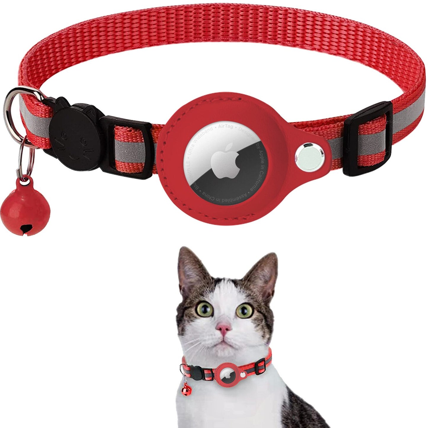 Collar Rastreador para Gatos y Perros con estuche para Airtag (No incluye Airtag)