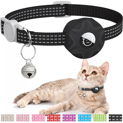 Collar Rastreador Anti Ahorque para Gatos con Estuche para Airtag (no incluye Airtag)