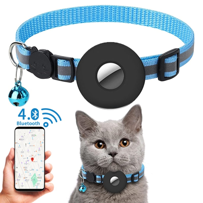 Collar rastreador GPS para mascotas con localizador de gatos, buscador Fi y  monitor de actividad con cuello ajustable de control perimetral